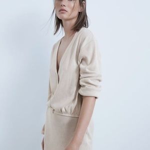 Zara Ribbed Cropped Cardigan Size Small